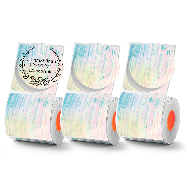 KAYSION 3 Rolls Round 50mm Thermal Label Paper For SK58/SK20/SK35/SK45/SK27