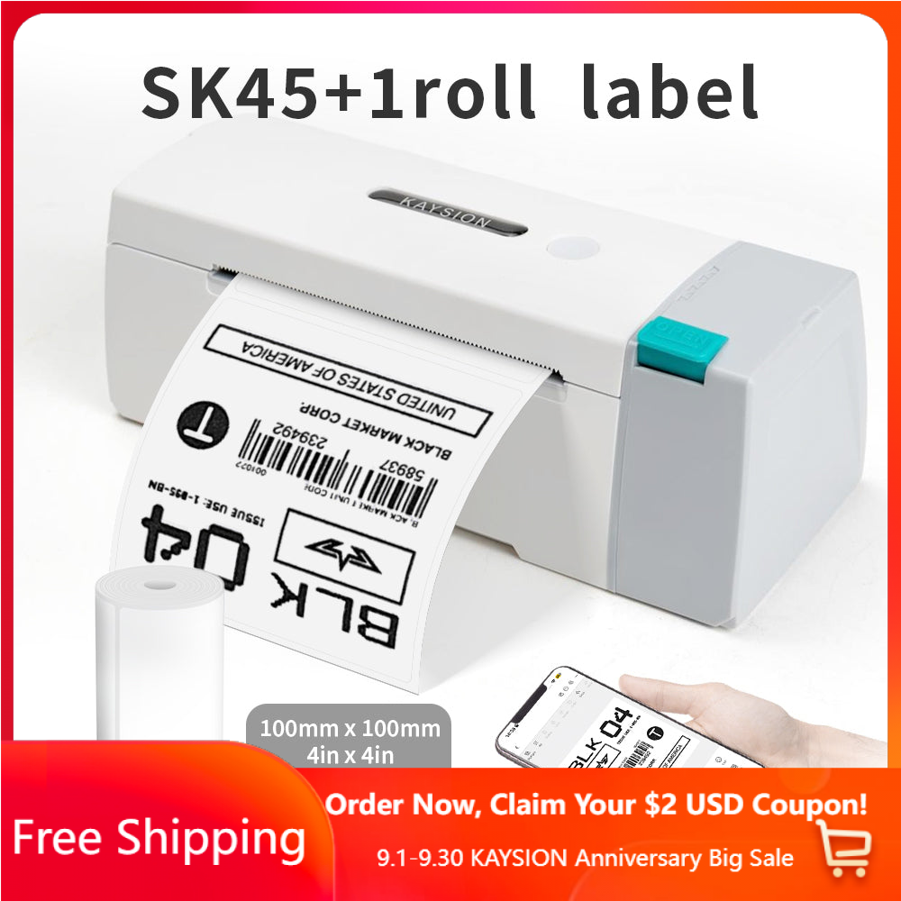 SK45 Thermal  Printer with 1 Roll Label(US Local Shippment)
