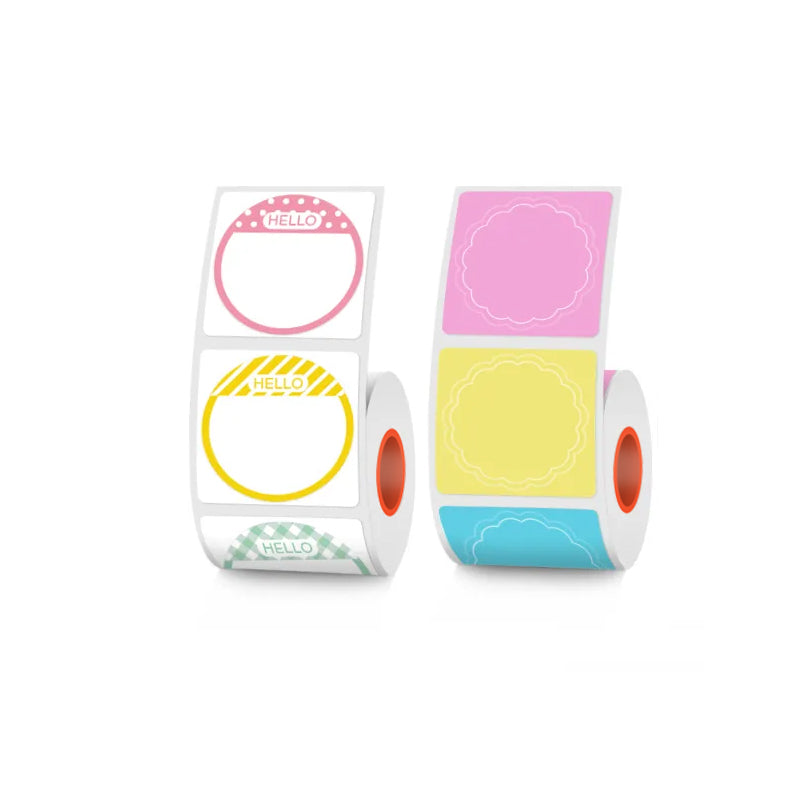2 Types Round 30mm Thermal Label 3 Rolls Set For SK58/SK20/SK35/SK45/SK27