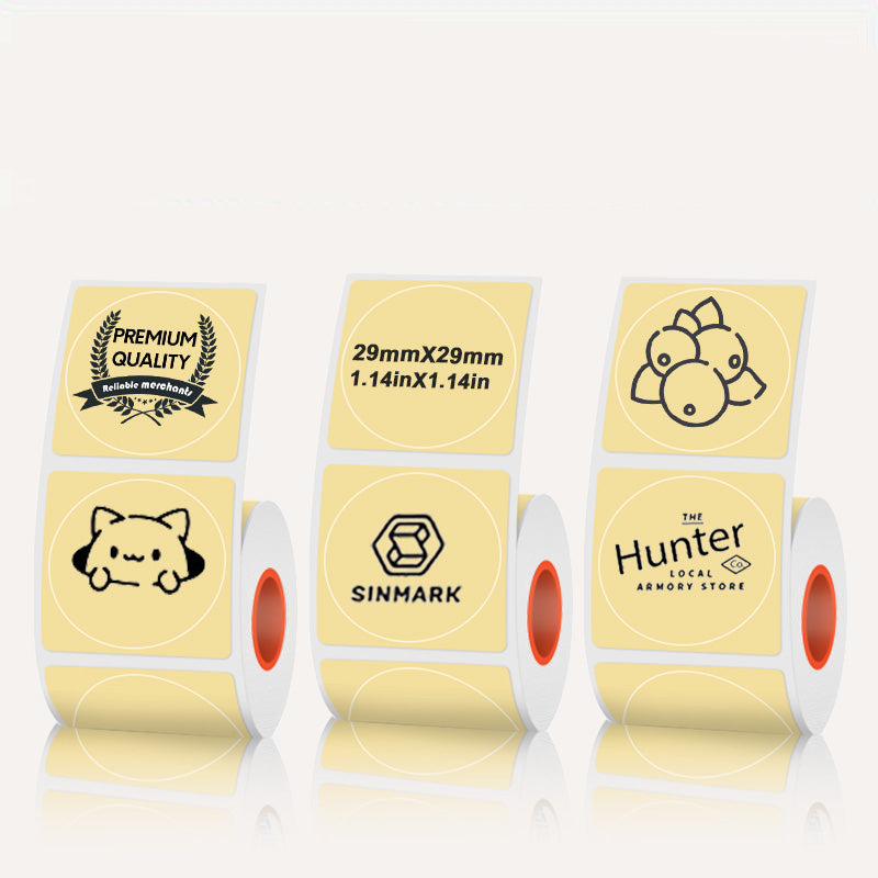 30mmX30mm Circular thermal label