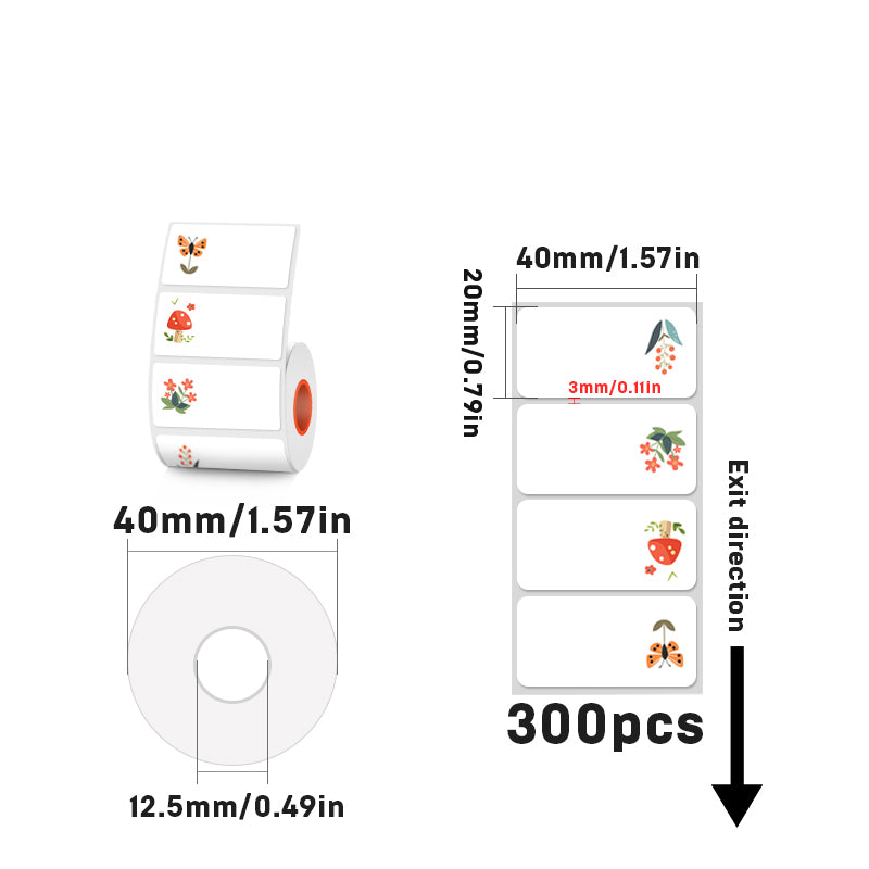 40mmX20mm Personalized thermal label