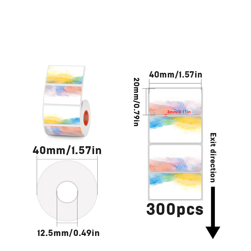 40mmX20mm Personalized thermal label
