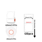 Circular white thermal label for SK/58/SK20/SK35/SK45/SK27