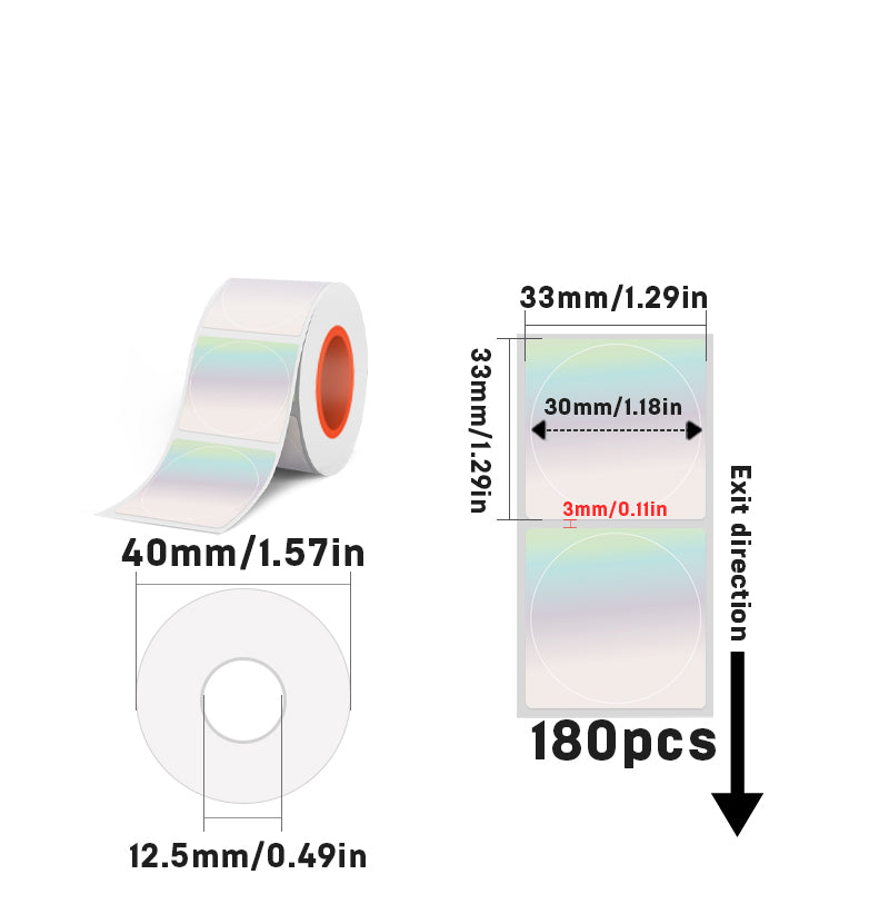 Laser Holographic Silvery Thermal Label For SK20/SK35/SK45/SK27