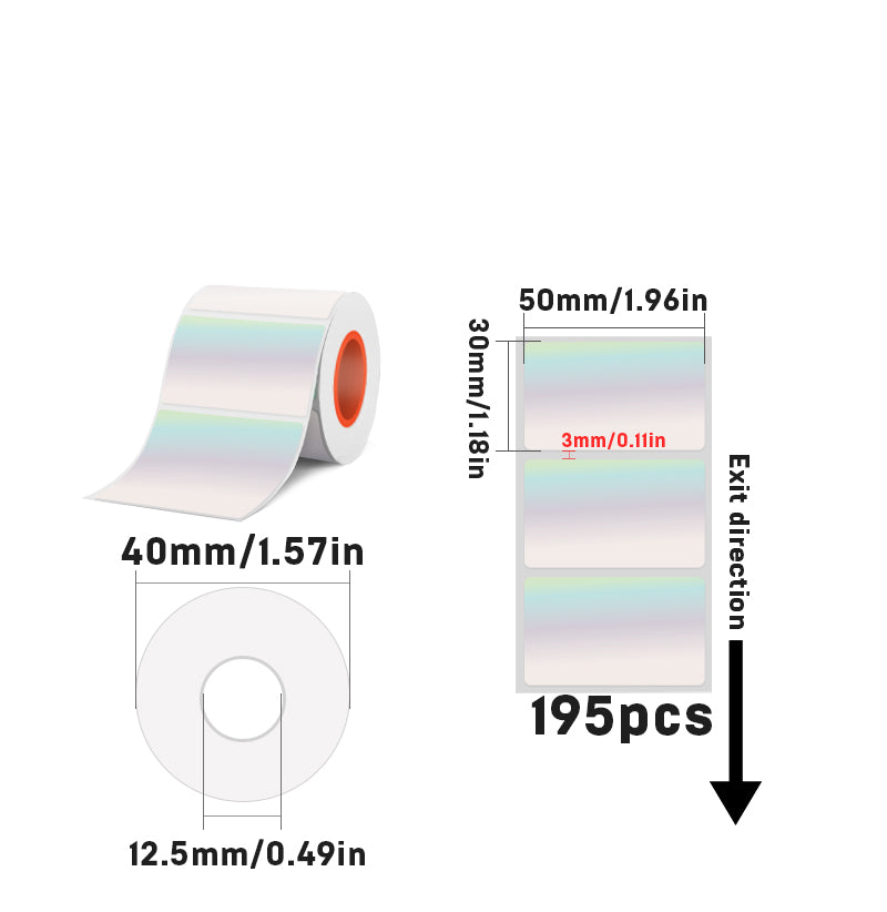 Laser Holographic Silvery Thermal Label For SK20/SK35/SK45/SK27