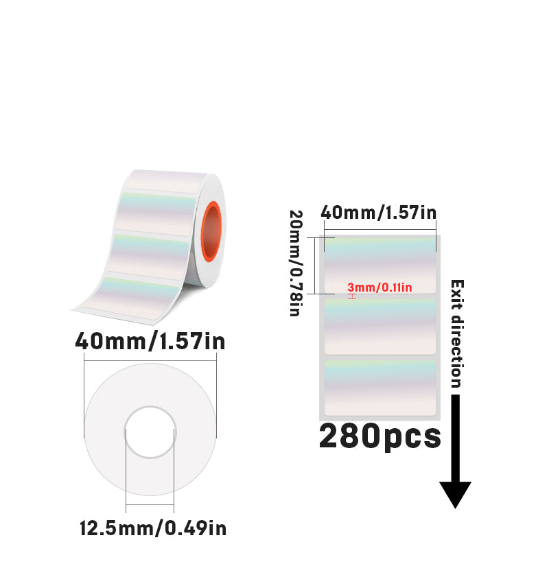 Laser Holographic Silvery Thermal Label For SK20/SK35/SK45/SK27