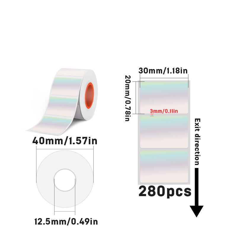 Laser Holographic Silvery Thermal Label For SK20/SK35/SK45/SK27