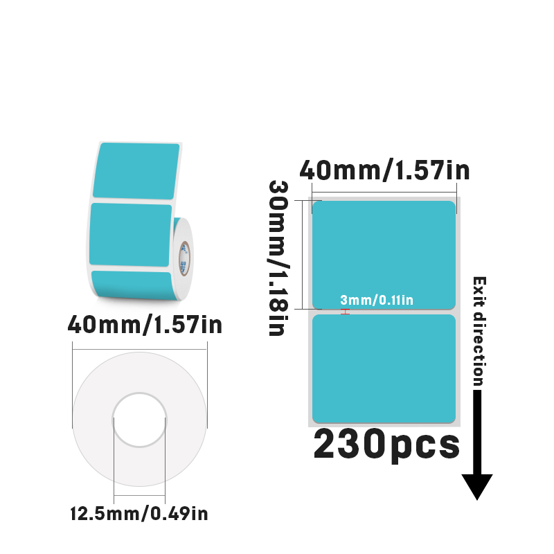 8 Rolls Thermal Label Set（SA Local Shippment）