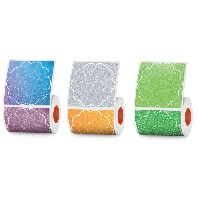 KAYSION 3 Rolls Color Flower Shape Thermal Label For SK58/SK20/SK35/SK45/SK27
