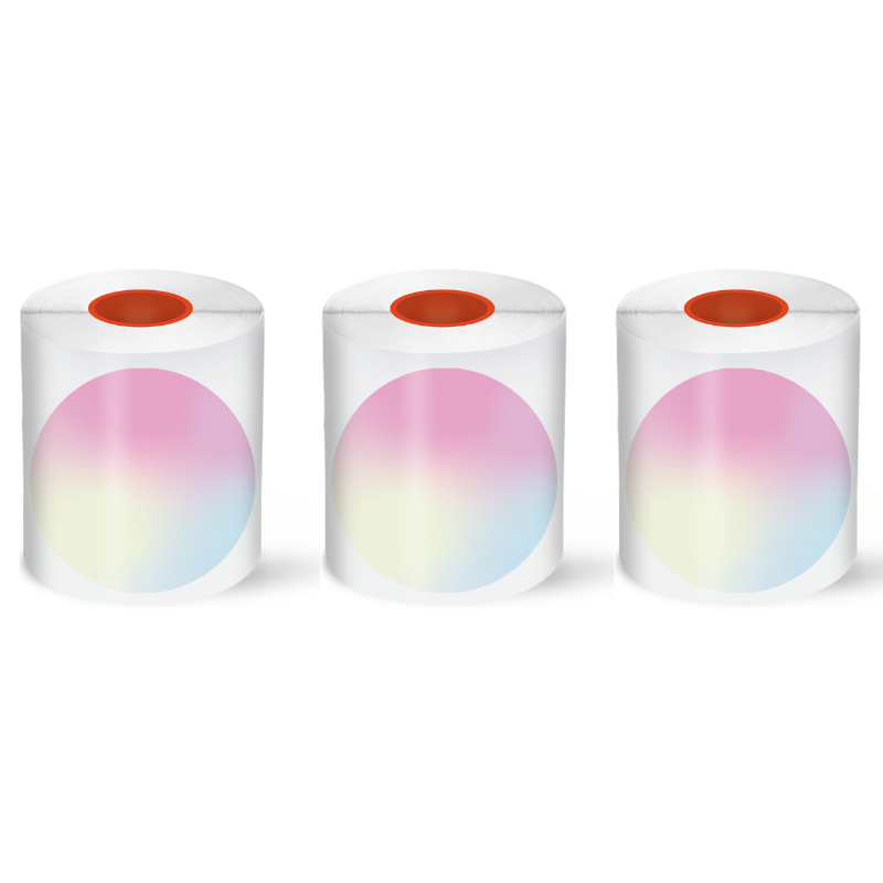 KAYSION 3 Rolls Round 50mm Thermal Label Paper For SK58/SK20/SK35/SK45/SK27