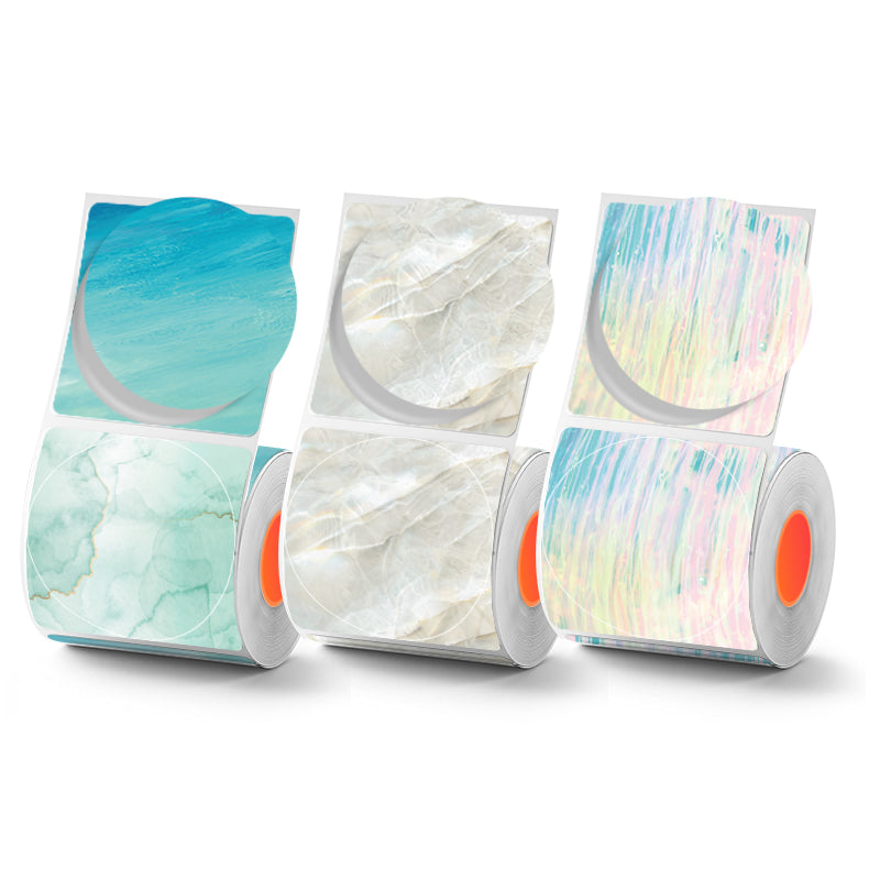 KAYSION 3 Rolls Round 50mm Thermal Label Paper For SK58/SK20/SK35/SK45/SK27