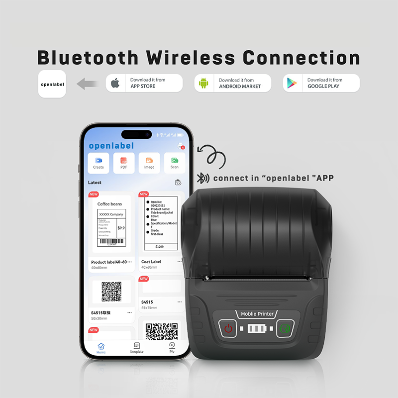 SK58 Portable Thermal Printer with 3 Rolls Label(US Local Shippment)