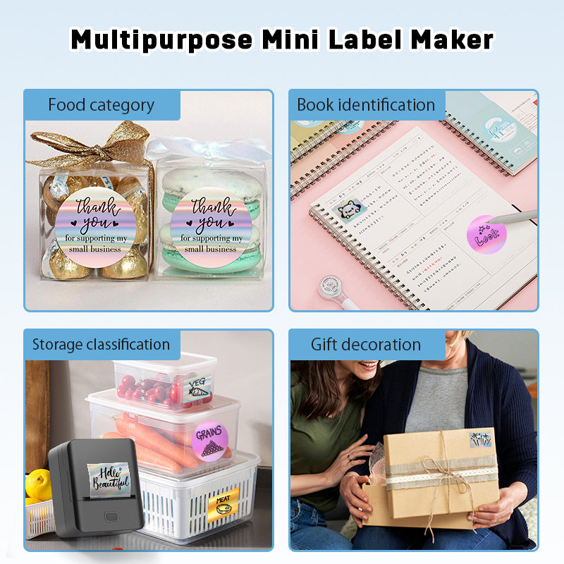 SK20 Mini Thermal Printer with 3 Rolls of Laser PET thermal label (Australia Local Shippment)