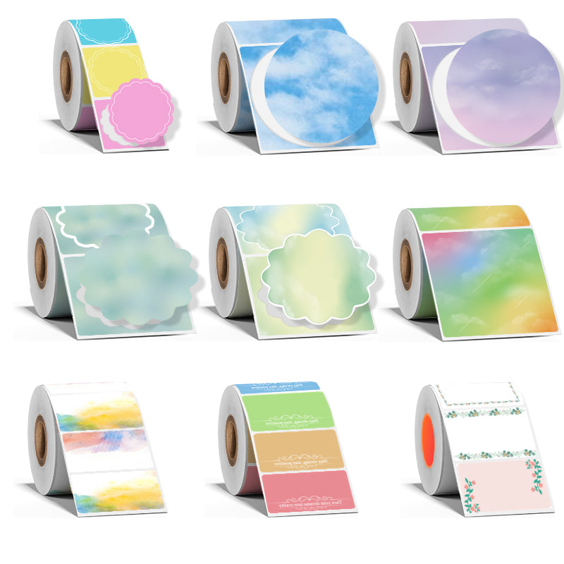 9-roll color thermal label paper compatible with SK58/SK20/SK35/SK45 thermal label printer（Australia Local Shipment）