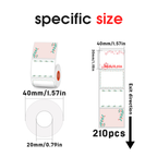 3 Types of Color-printed Thermal Labels 4 color Border, Name, Cloud For SK58/SK20/SK35/SK45/SK27
