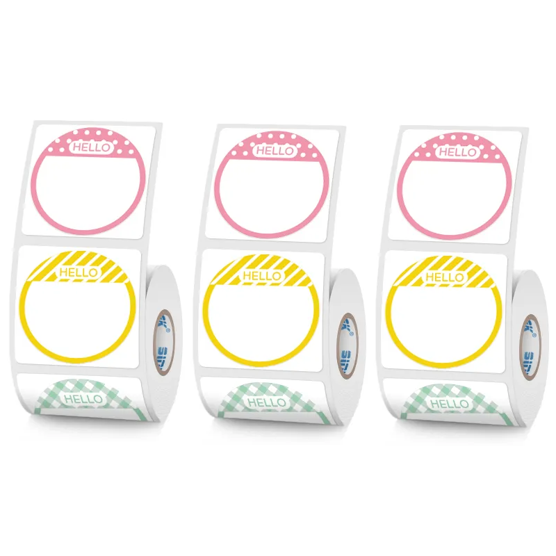 2 Types Round 30mm Thermal Label 3 Rolls Set For SK58/SK20/SK35/SK45/SK27