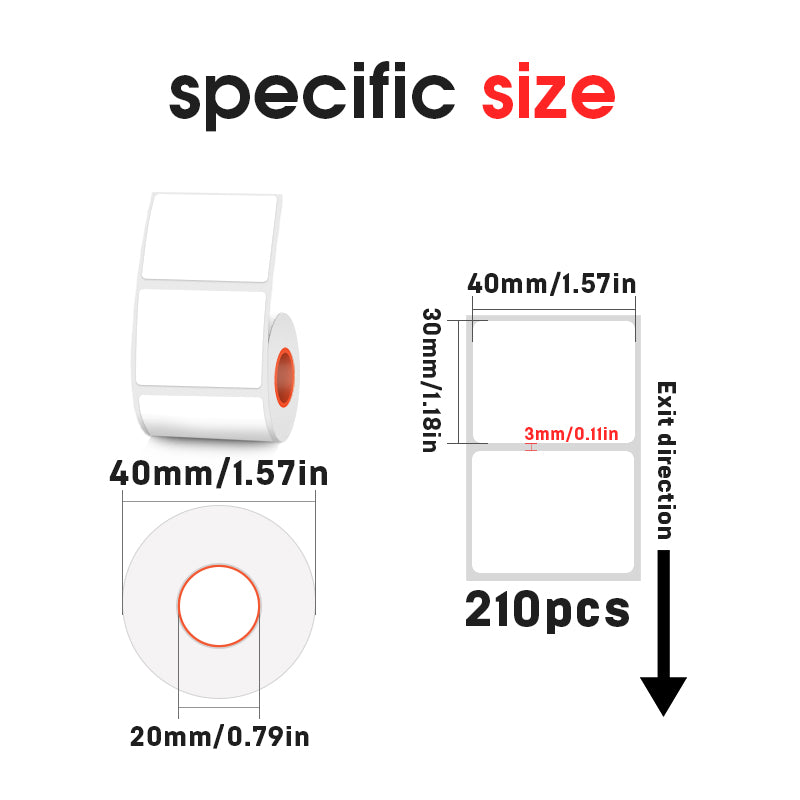 Thermal labels 40mmX30mm 4-color inside For SK58/SK20/SK35/SK45/SK27(Australia Local Shippment)