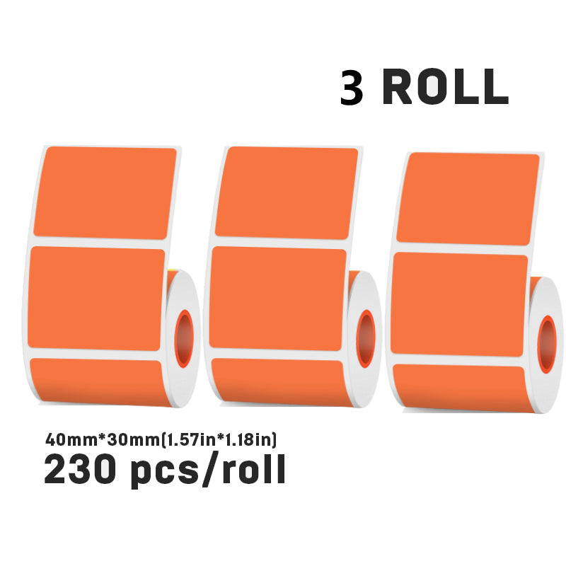 Thermal labels 40mmX30mm Four colors For SK58/SK20/SK35/SK45/SK27(Australia Local Shippment)