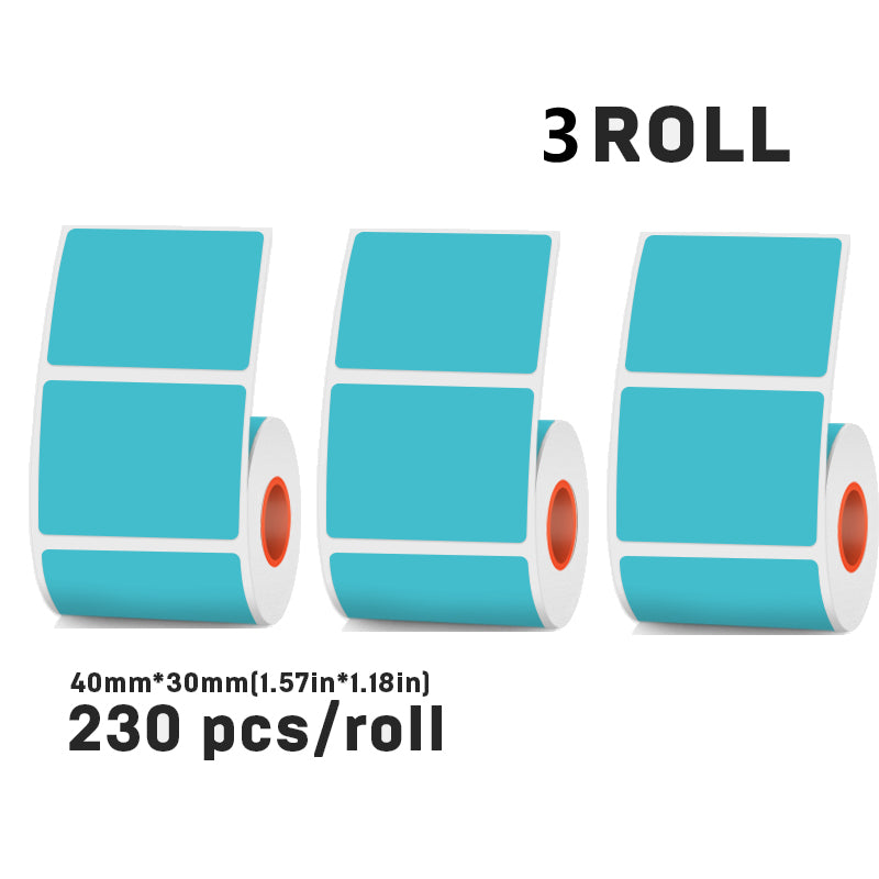Thermal labels 40mmX30mm Four colors For SK58/SK20/SK35/SK45/SK27(Australia Local Shippment)