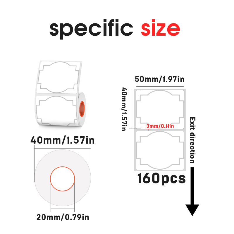 Thermal labels 50mmX40mm-for SK58/SK20/SK25/SK35/SK45/SK27
