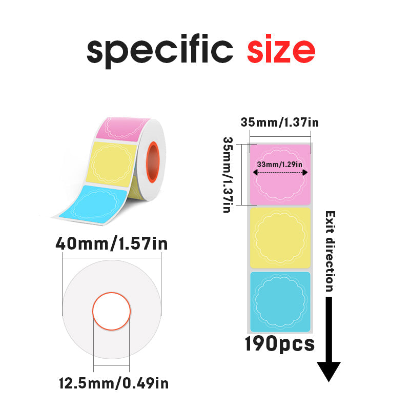 2 Types Round 30mm Thermal Label 3 Rolls Set For SK58/SK20/SK35/SK45/SK27(Australia Local Shippment)