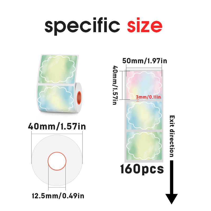 4 types of flower-shaped thermal labels For SK58/SK20/SK35/SK45/SK27