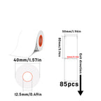 Rectangular white thermal label for SK/58/SK20/SK35/SK45/SK27