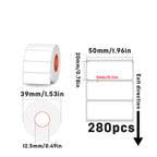 Rectangular white thermal label for SK/58/SK20/SK35/SK45/SK27
