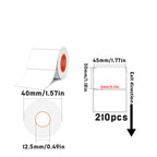 Rectangular white thermal label for SK/58/SK20/SK35/SK45/SK27