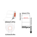 Rectangular white thermal label for SK/58/SK20/SK35/SK45/SK27