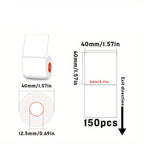 Rectangular white thermal label for SK/58/SK20/SK35/SK45/SK27