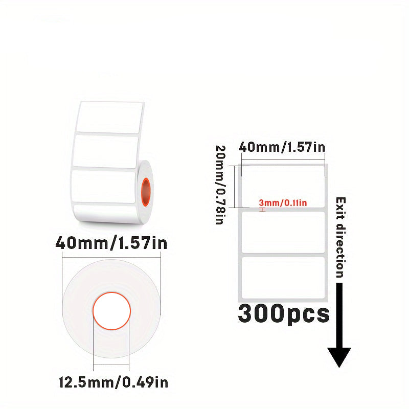 Rectangular white thermal label for SK/58/SK20/SK35/SK45/SK27