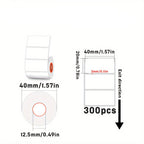 Rectangular white thermal label for SK/58/SK20/SK35/SK45/SK27
