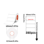 Rectangular white thermal label for SK/58/SK20/SK35/SK45/SK27