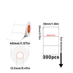 Rectangular white thermal label for SK/58/SK20/SK35/SK45/SK27