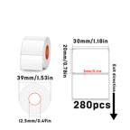 Rectangular white thermal label for SK/58/SK20/SK35/SK45/SK27