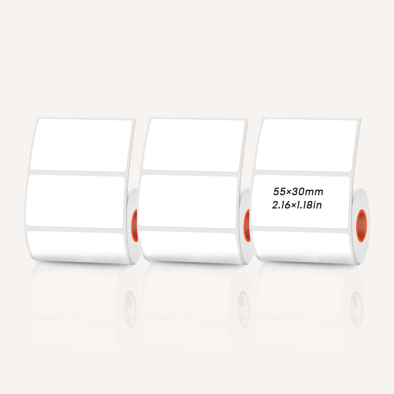 Rectangular white thermal label for SK/58/SK20/SK35/SK45/SK27