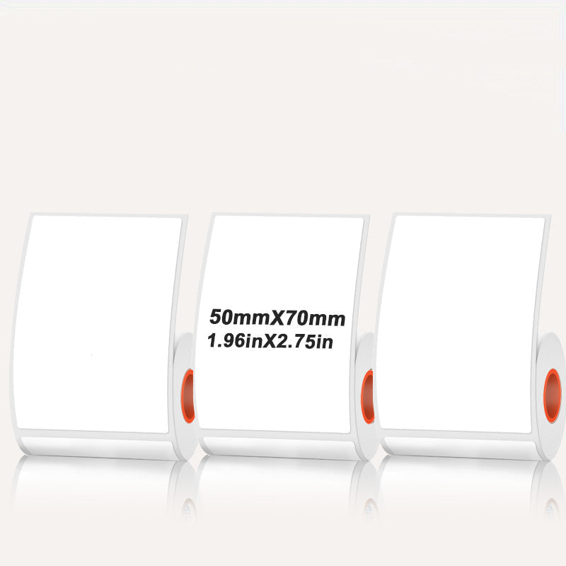 Rectangular white thermal label for SK/58/SK20/SK35/SK45/SK27