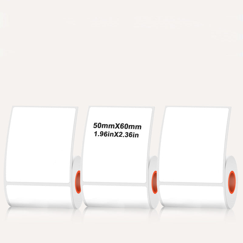 Rectangular white thermal label for SK/58/SK20/SK35/SK45/SK27