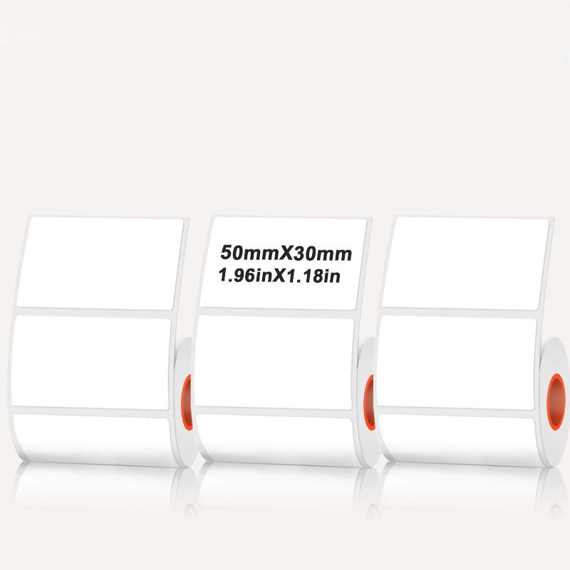 Rectangular white thermal label for SK/58/SK20/SK35/SK45/SK27