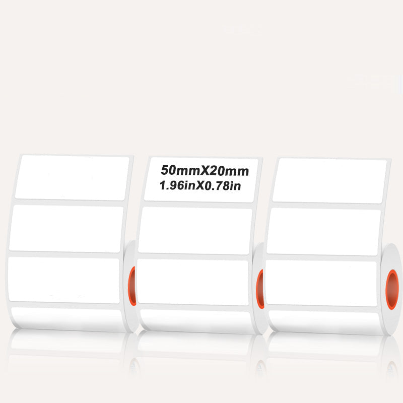Rectangular white thermal label for SK/58/SK20/SK35/SK45/SK27