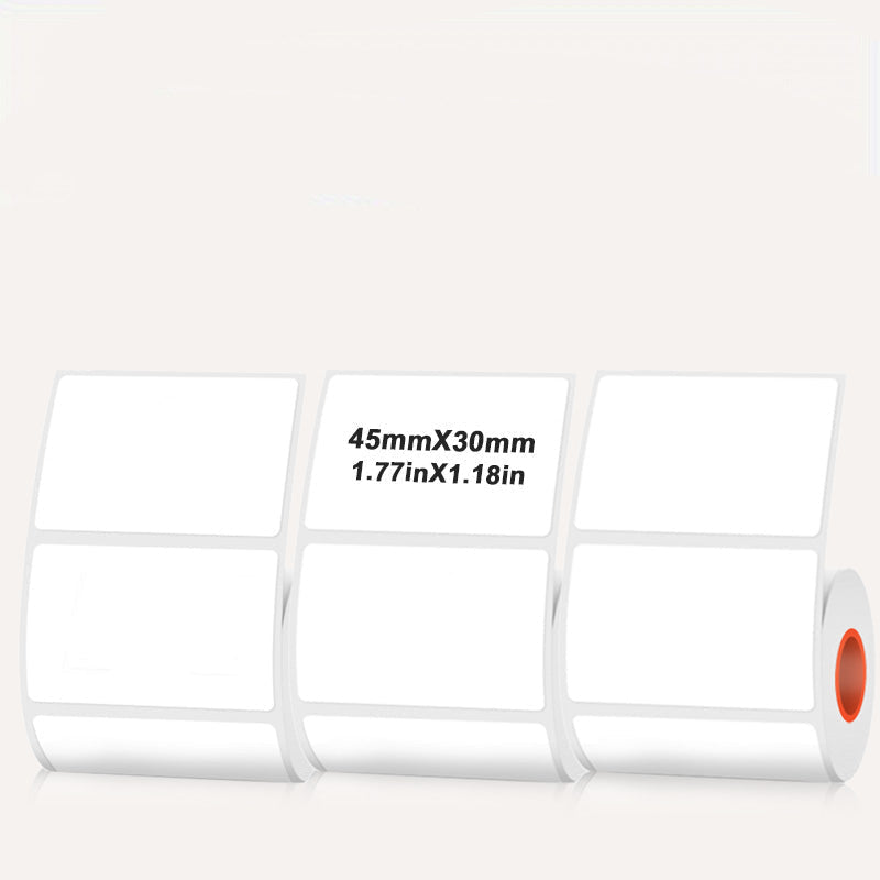 Rectangular white thermal label for SK/58/SK20/SK35/SK45/SK27