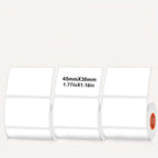 Rectangular white thermal label for SK/58/SK20/SK35/SK45/SK27