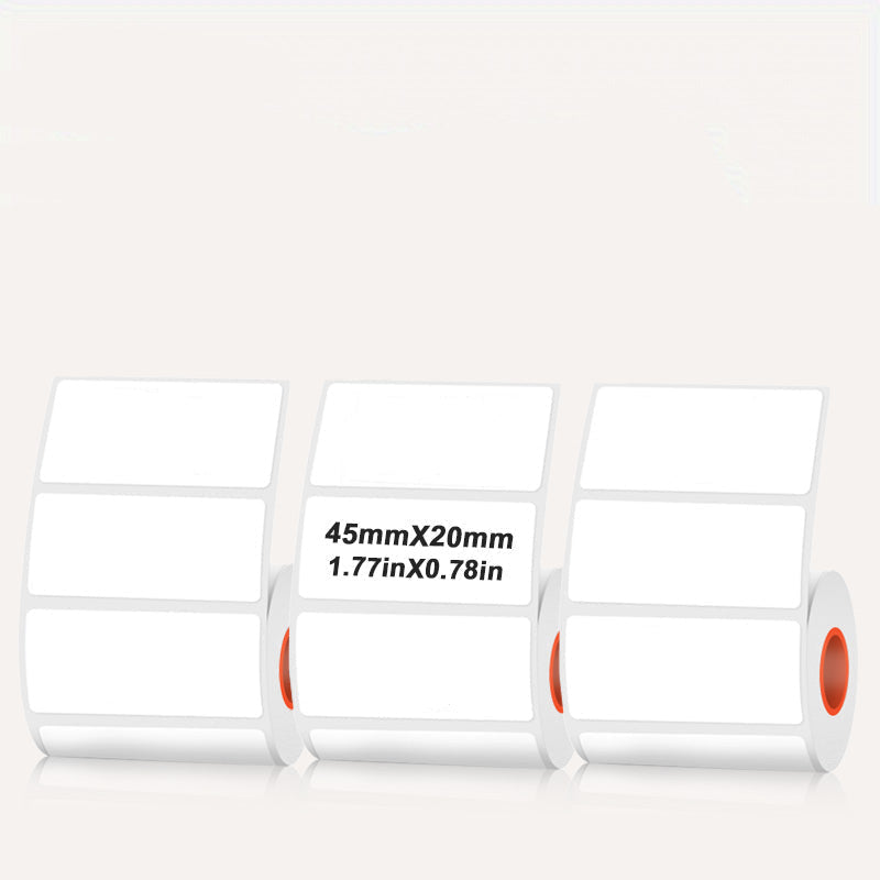 Rectangular white thermal label for SK/58/SK20/SK35/SK45/SK27