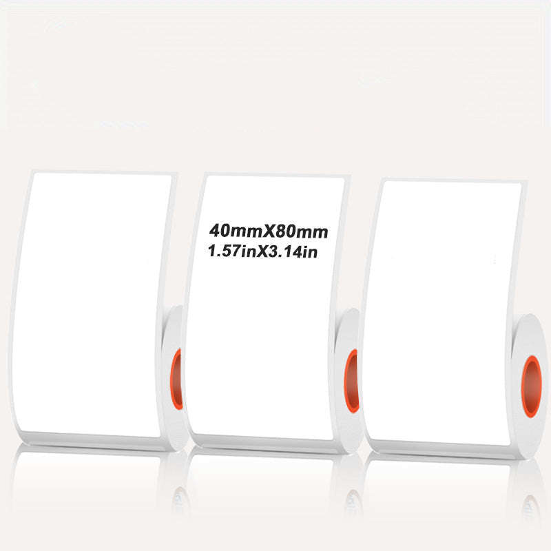 Rectangular white thermal label for SK/58/SK20/SK35/SK45/SK27