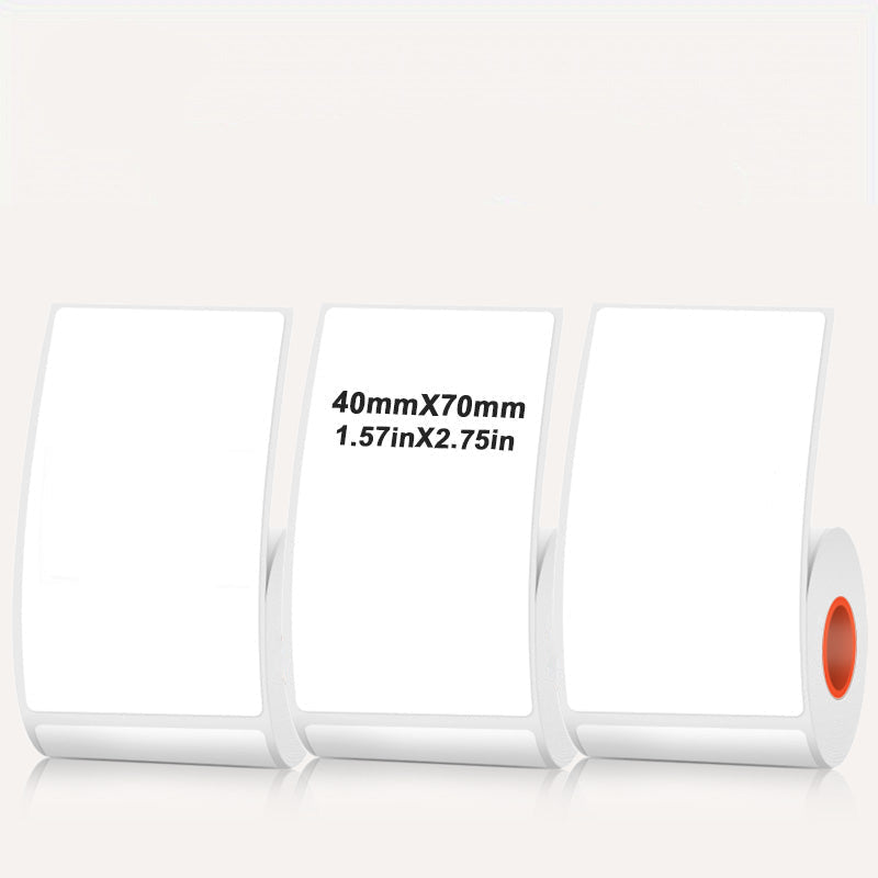 Rectangular white thermal label for SK/58/SK20/SK35/SK45/SK27