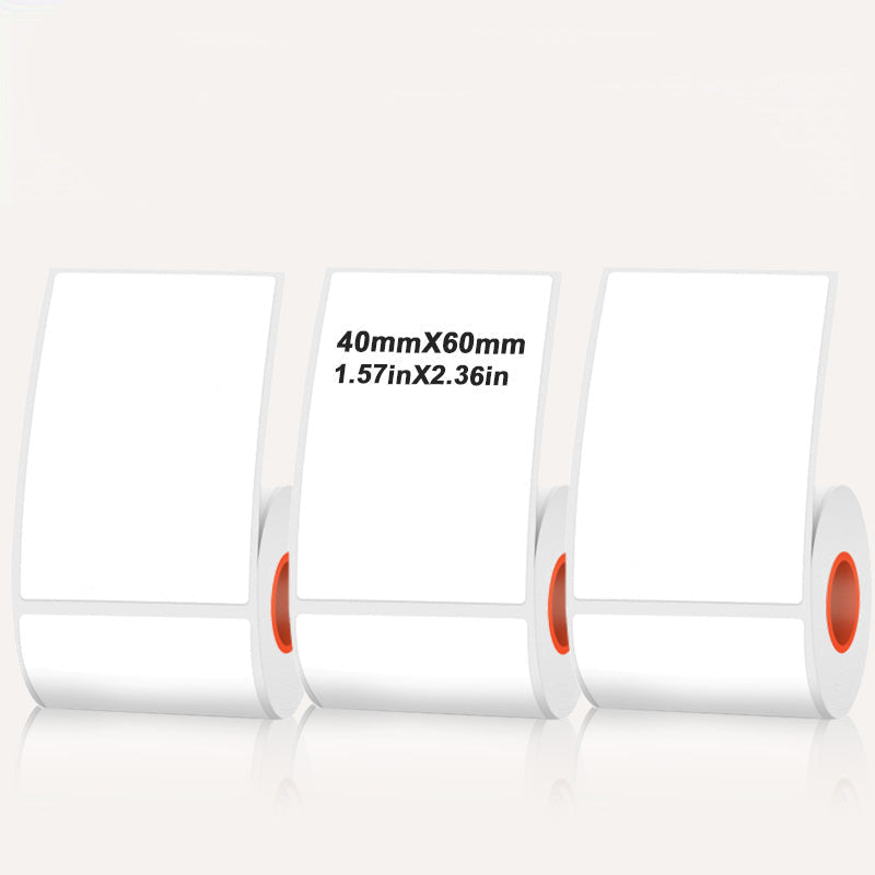 Rectangular white thermal label for SK/58/SK20/SK35/SK45/SK27