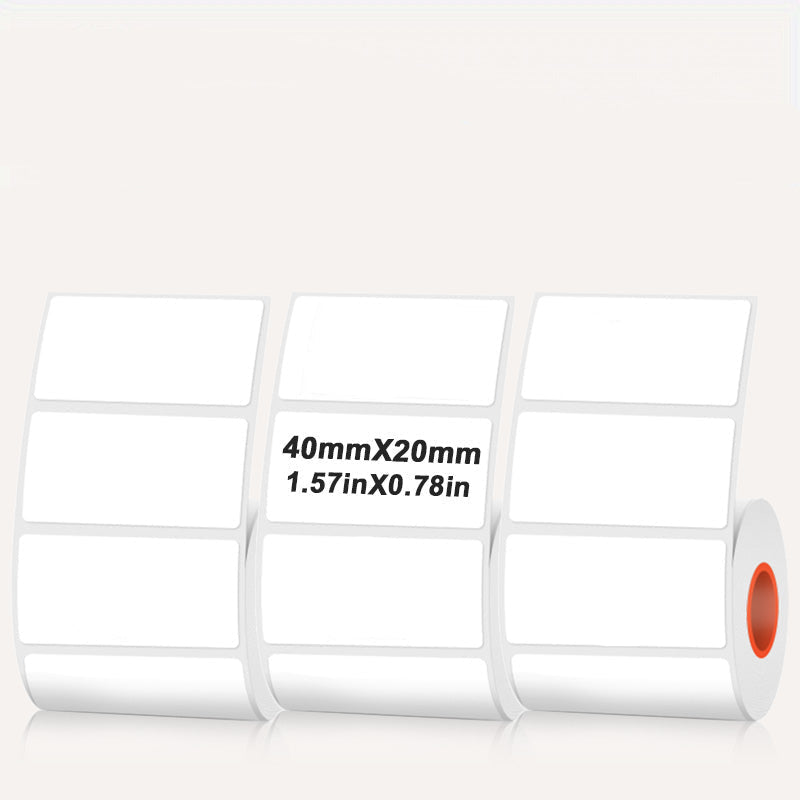 Rectangular white thermal label for SK/58/SK20/SK35/SK45/SK27