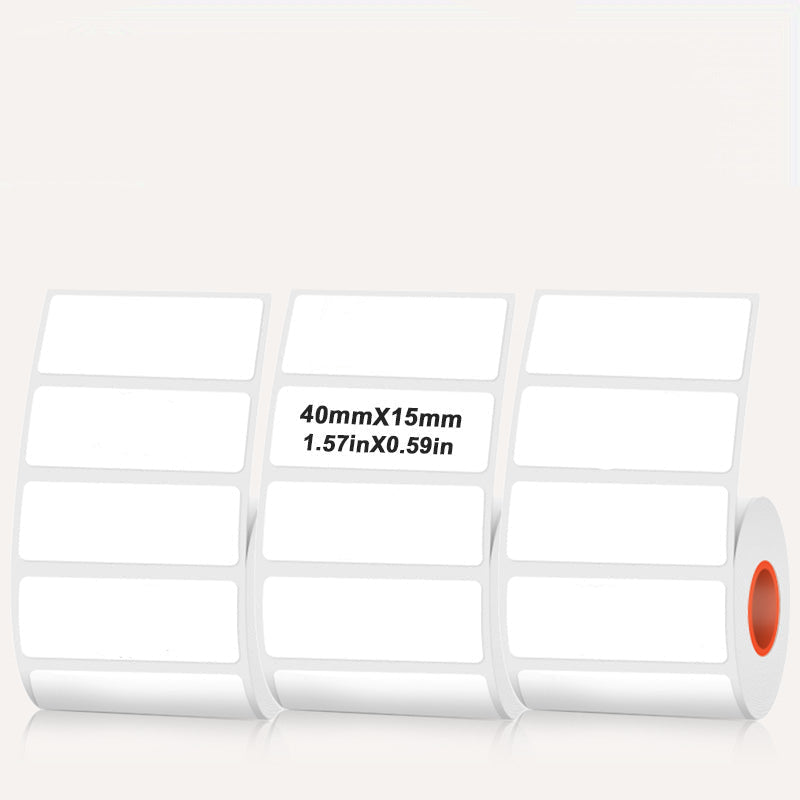 Rectangular white thermal label for SK/58/SK20/SK35/SK45/SK27