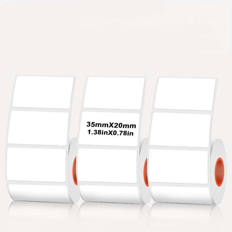 Rectangular white thermal label for SK/58/SK20/SK35/SK45/SK27